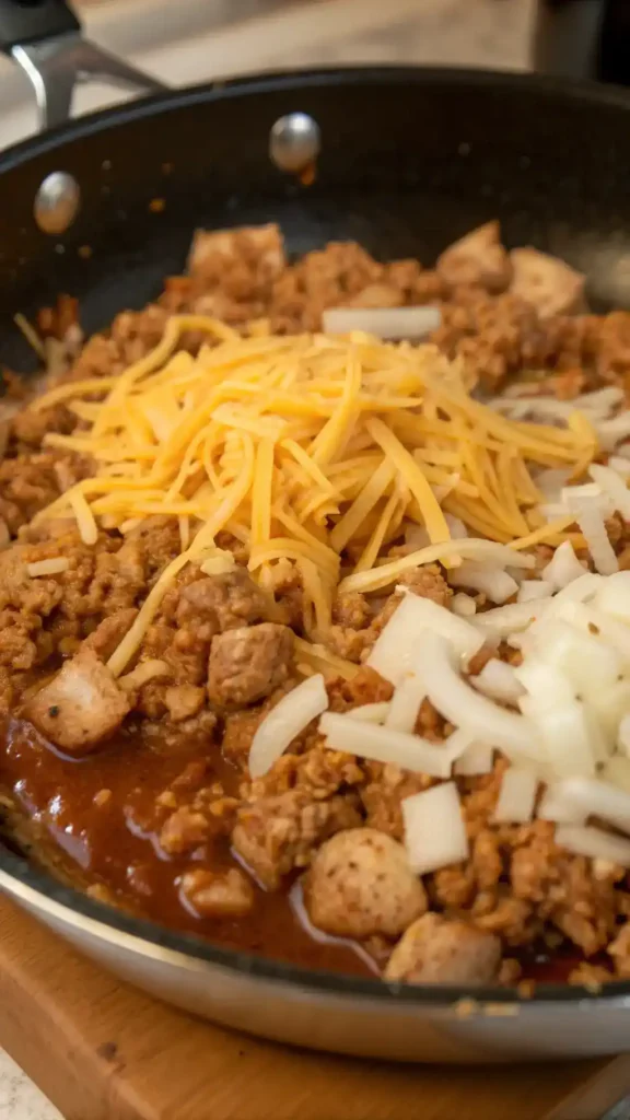 cheesy chicken sloppy joes