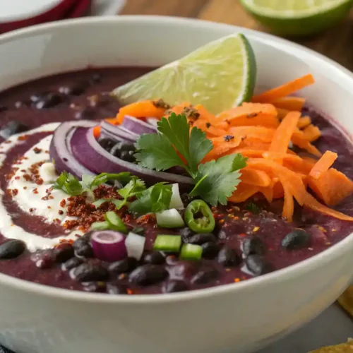 purple black bean soup recipe
