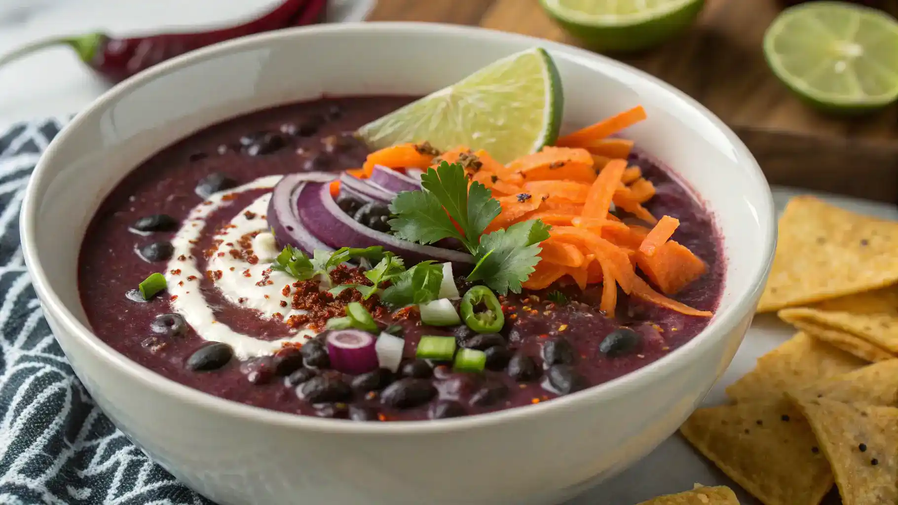 purple black bean soup recipe