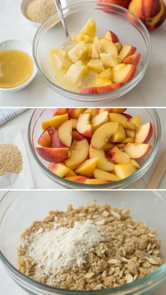 seasonal variations peach crumble recipe