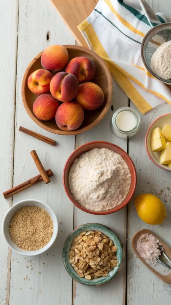baking instructions peach crumble recipe