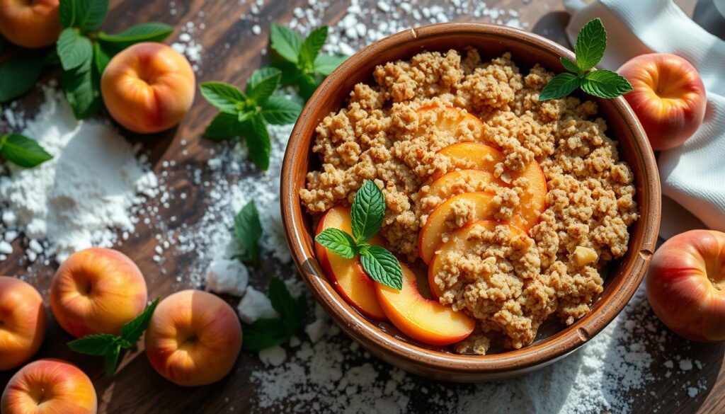 peach crumble recipe