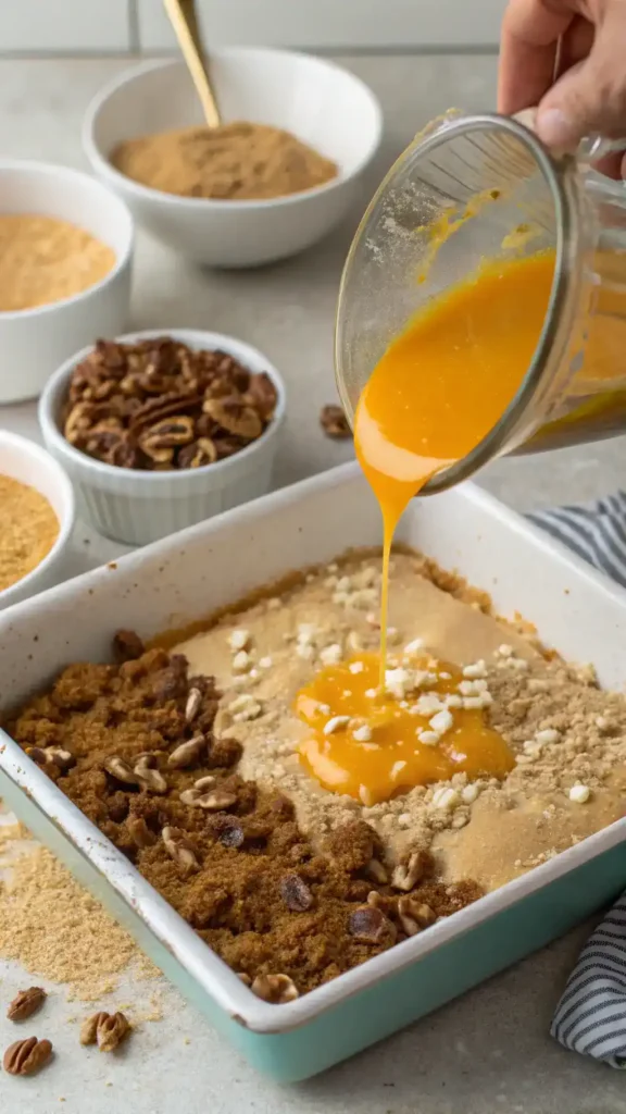 pumpkin dump cake with spice cake mix