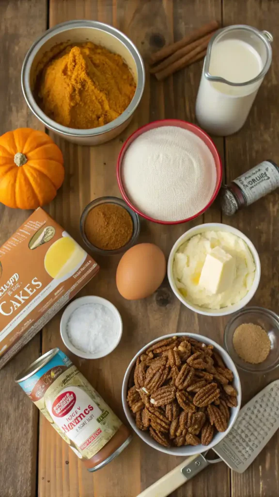 pumpkin dump cake with spice cake mix
