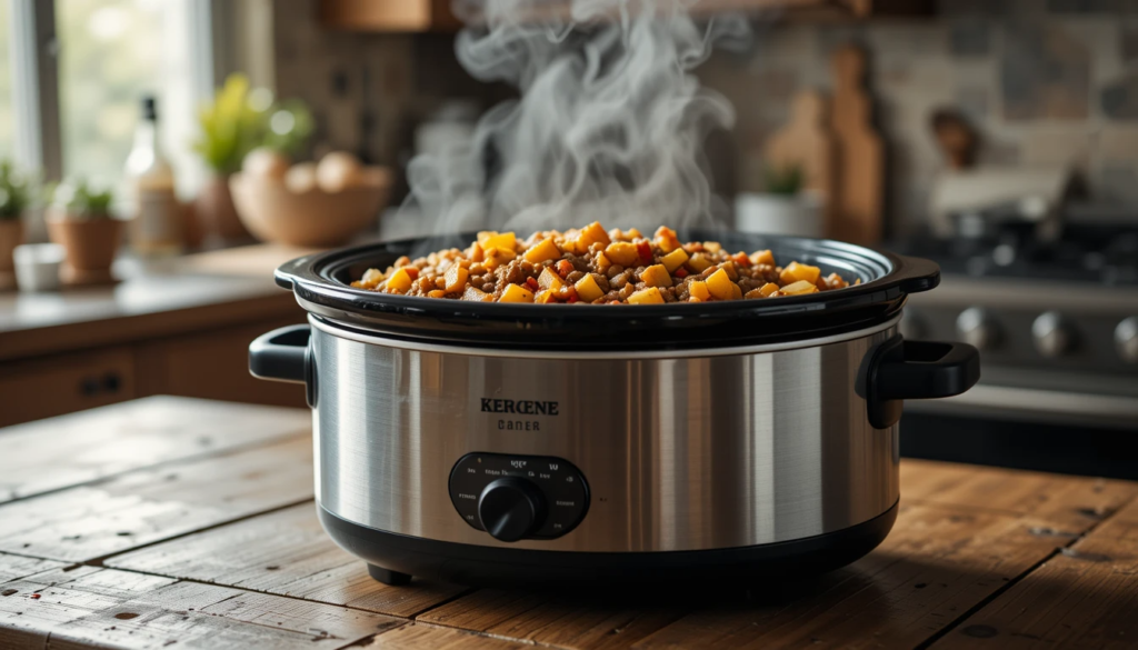 slow cooker hamburger potato casserole