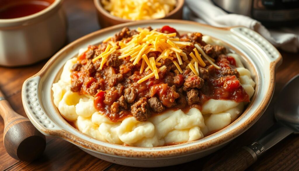 slow cooker hamburger casserole