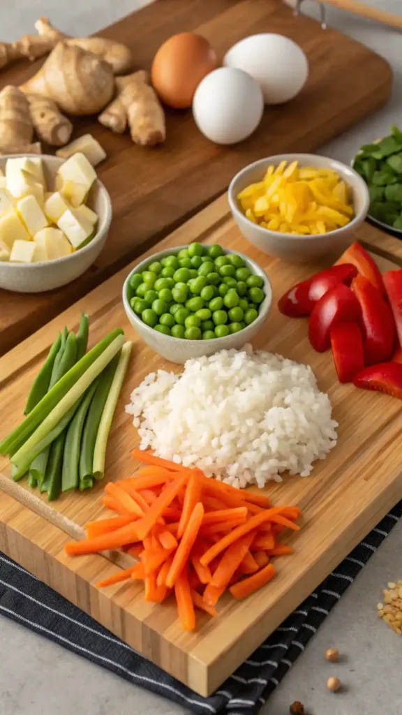 Ingredients for Benihana fried rice