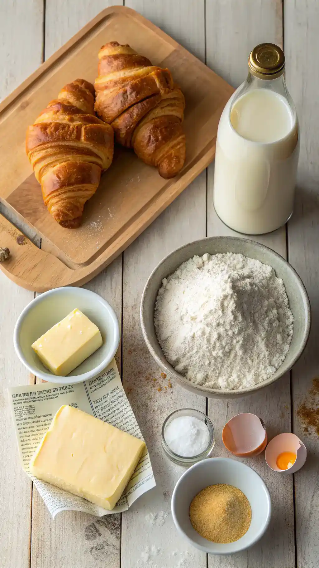 Ingredients for Flaky Croissants Ingredients for Flaky Croissants