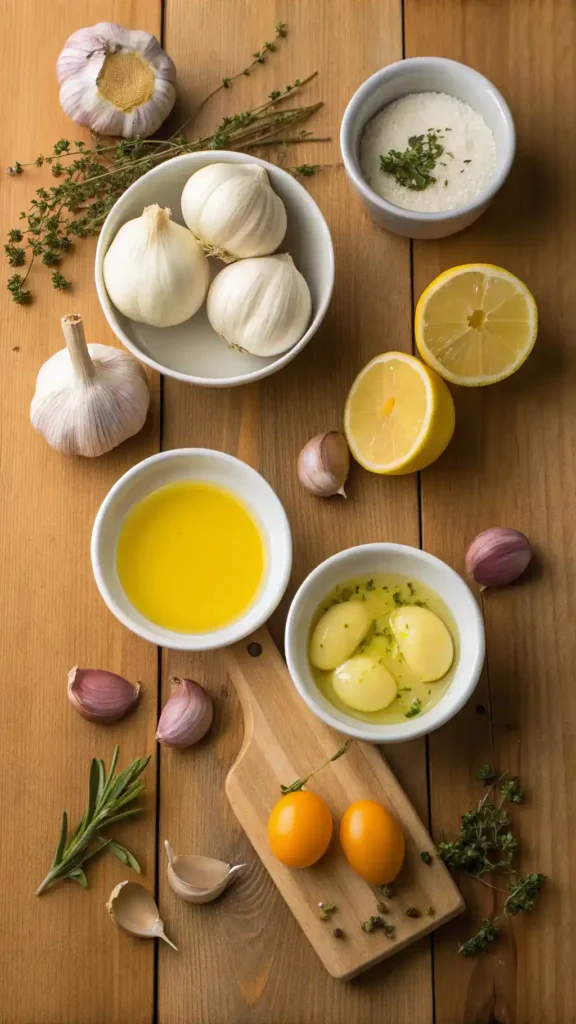 Ingredients for Garlic Aioli