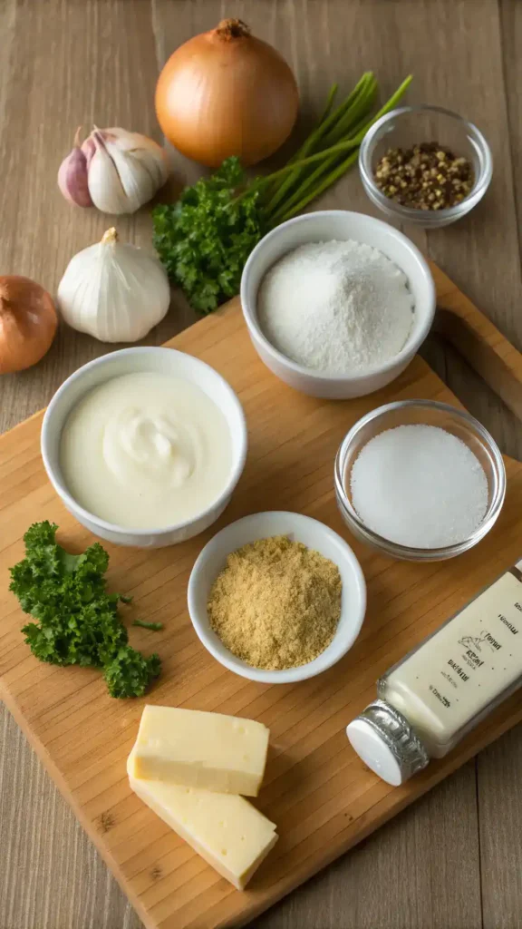 Ingredients for cream sauce base HelloFresh