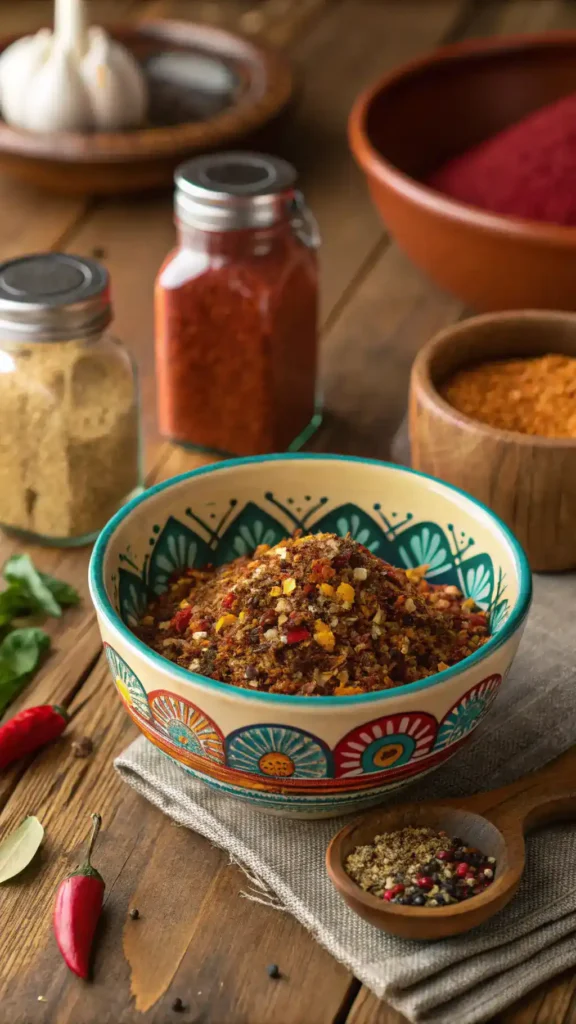 Southwest spice blend ingredients in a mixing bowl