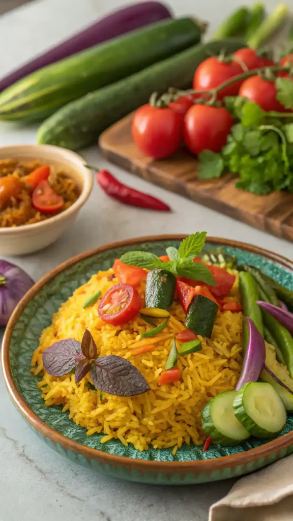 Delicious Iranian cuisine on a plate