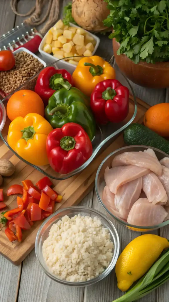 Fresh ingredients for Blue Apron recipes.