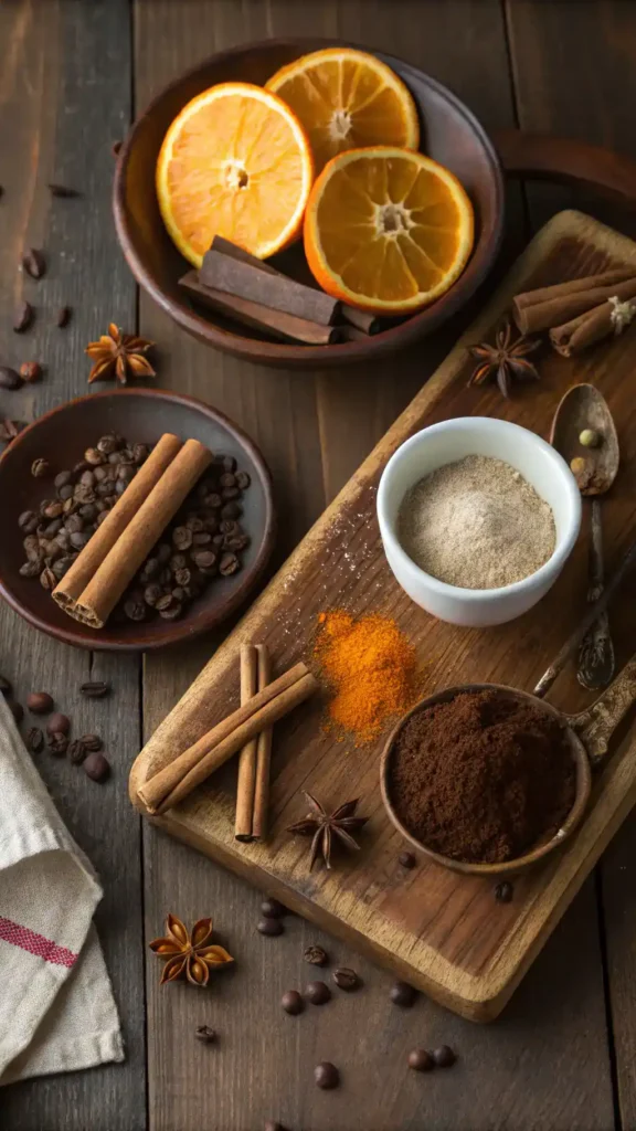 Ingredients for cafe de olla recipe