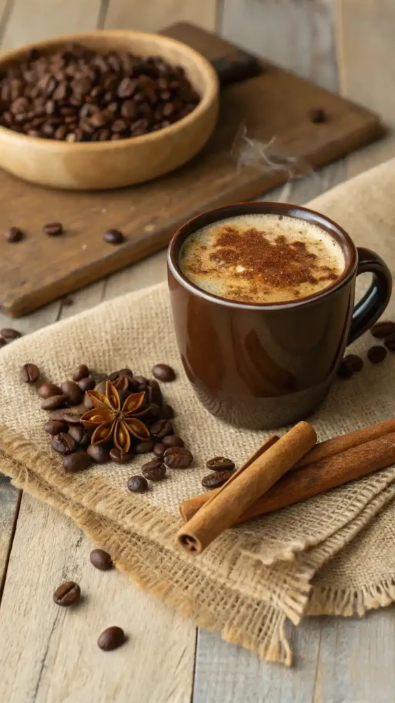 Delicious Mexican coffee in a mug
