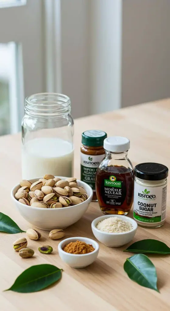 Ingredients for pistachio cream