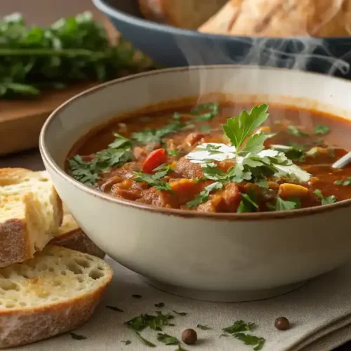 soup and bread