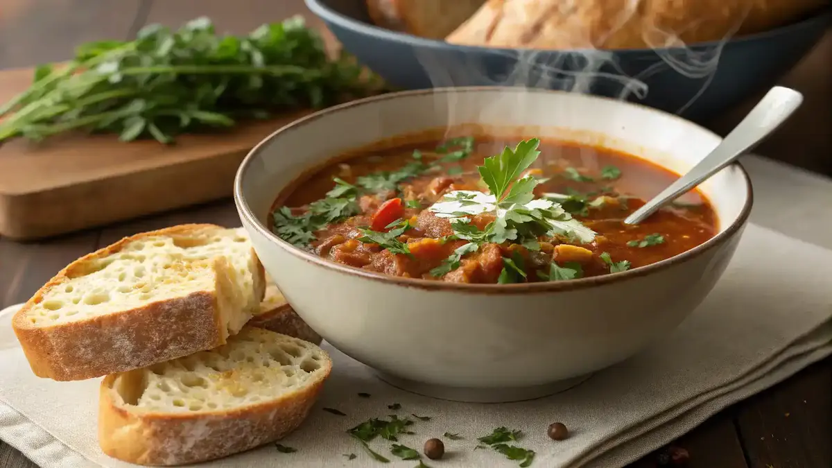 soup and bread