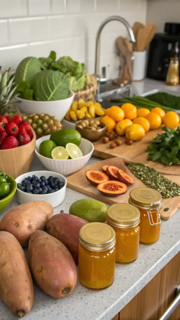 Fresh New Zealand ingredients for Kiwiana recipes