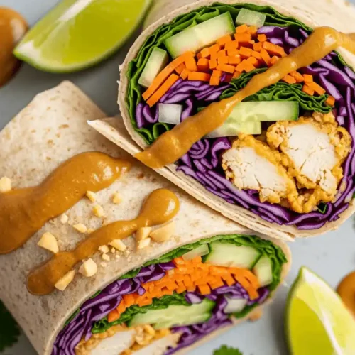 Thai Peanut Chicken Wraps