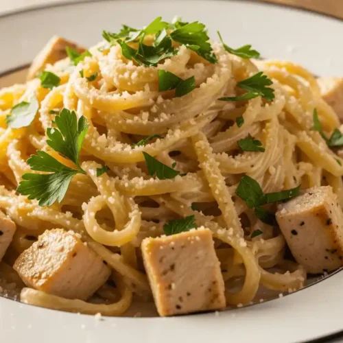 Garlic Parmesan Chicken Pasta Recipe