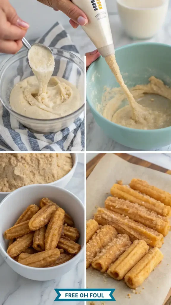 Preparing Air Fryer Churro Bites