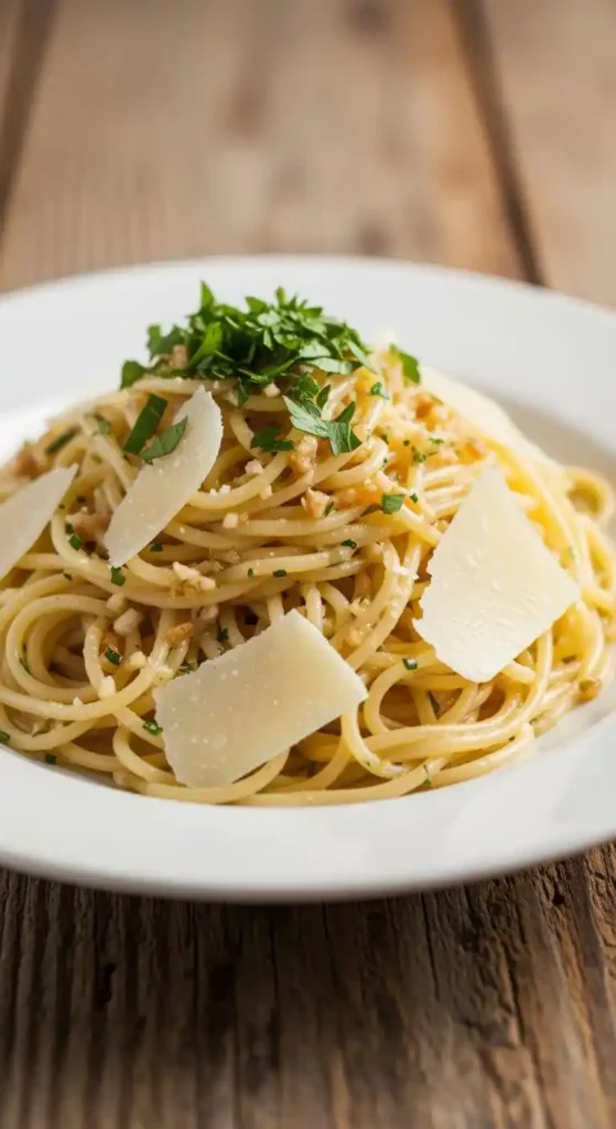 Delicious Garlic Parmesan Spaghetti