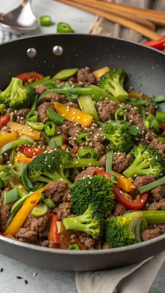 Ground Beef and Broccoli Stir-Fry