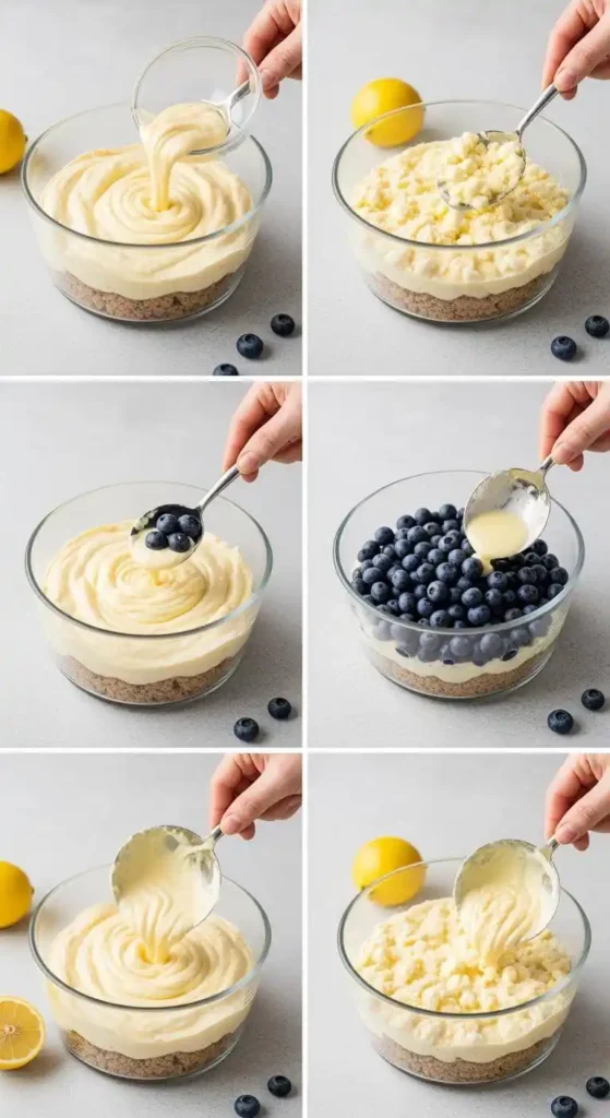 Step-by-step guide to making Lemon Blueberry dessert