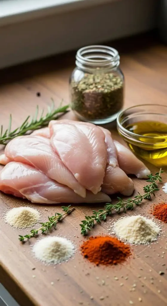 Ingredients for Boneless Chicken Breasts