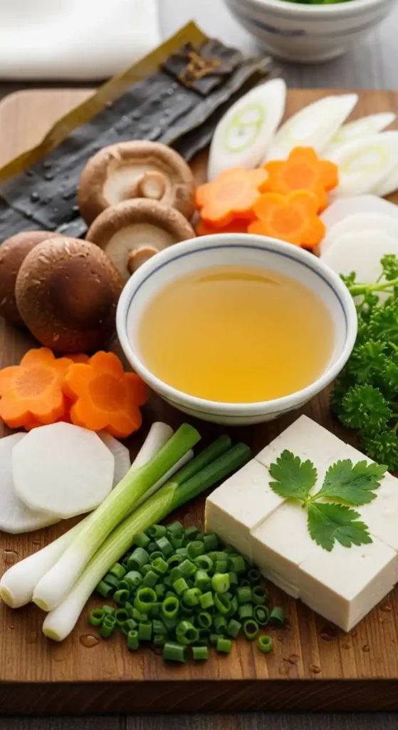 Ingredients for Japanese Clear Soup