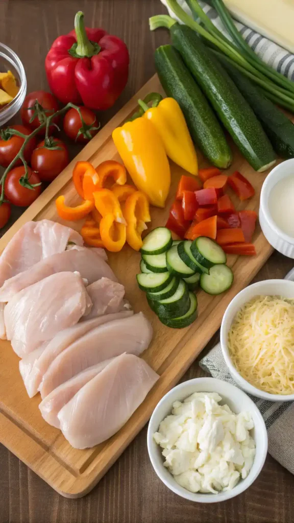 Fresh Ingredients for Low Carb Chicken Casserole