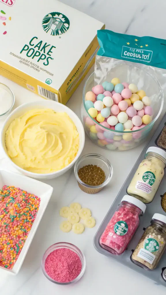 Ingredients for Starbucks cake pops.