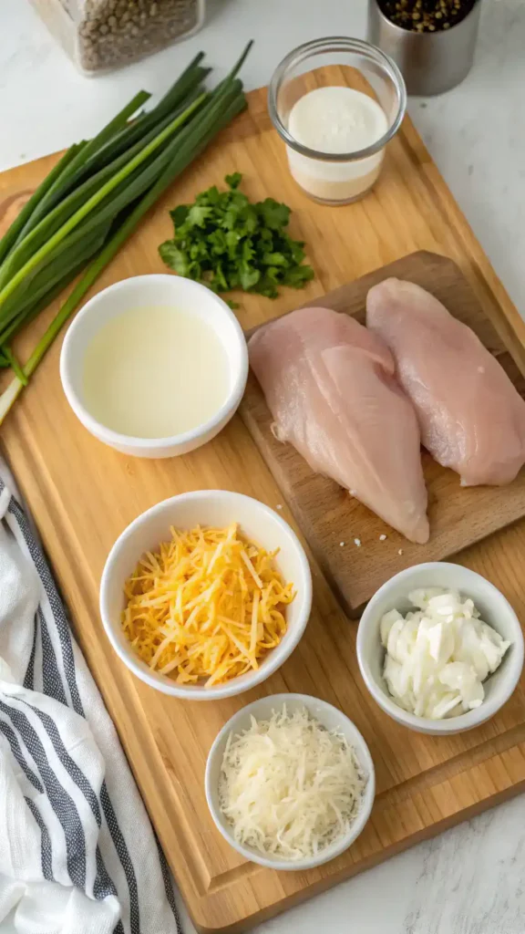 Ingredients for crack chicken recipe
