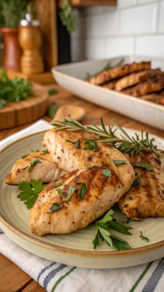 Perfectly cooked chicken tenderloins