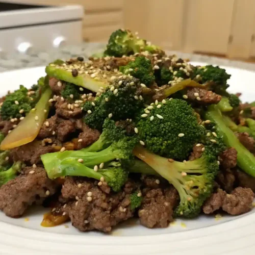 Ground Beef and Broccoli