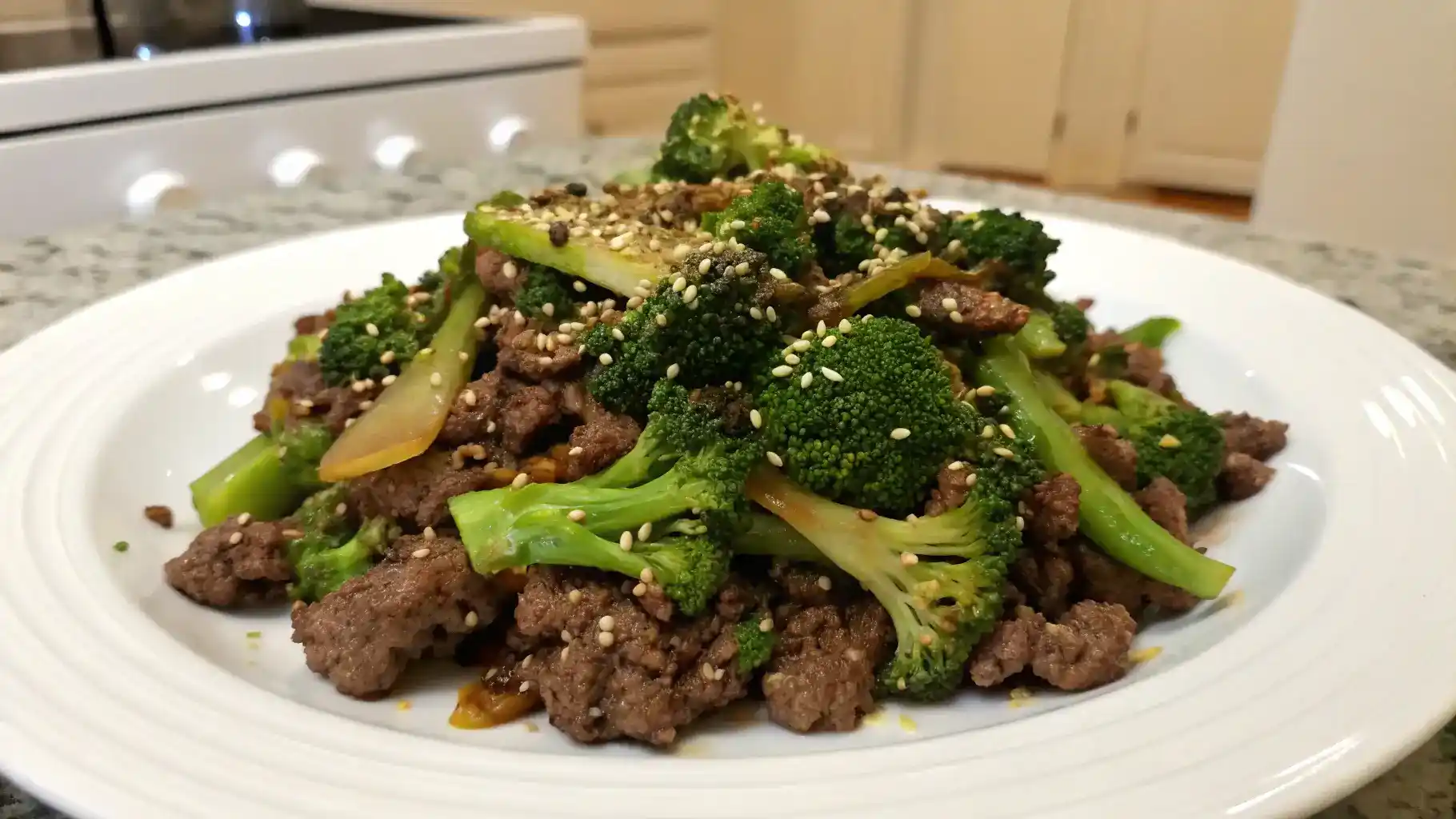 Ground Beef and Broccoli