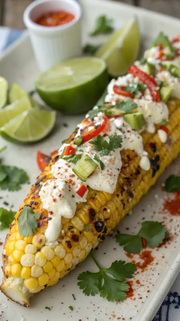 Close-up of Elote