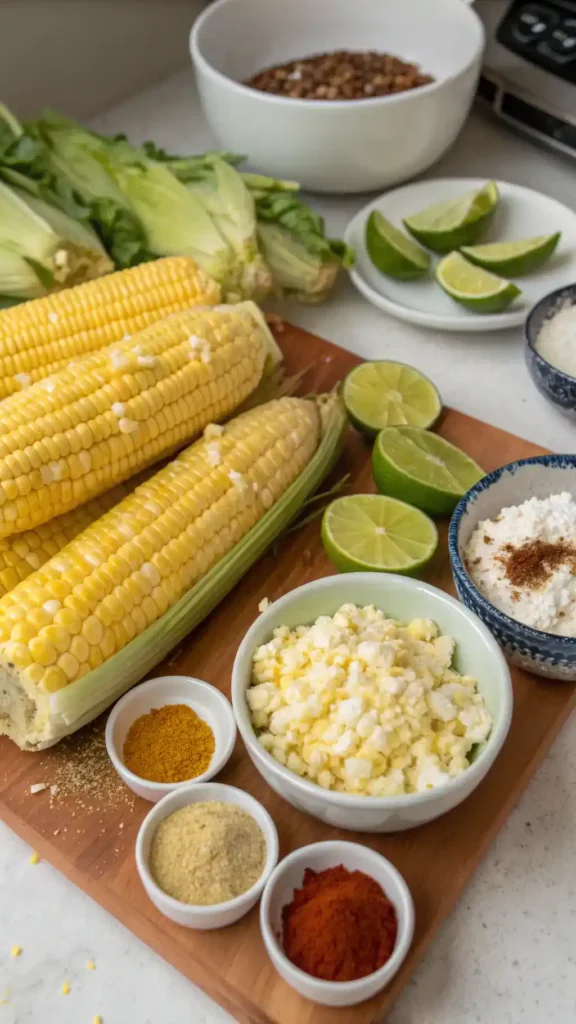 Ingredients for Elote recipe