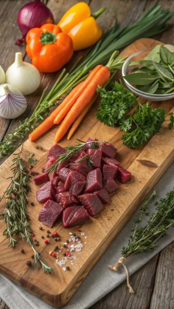 Ingredients for venison recipes