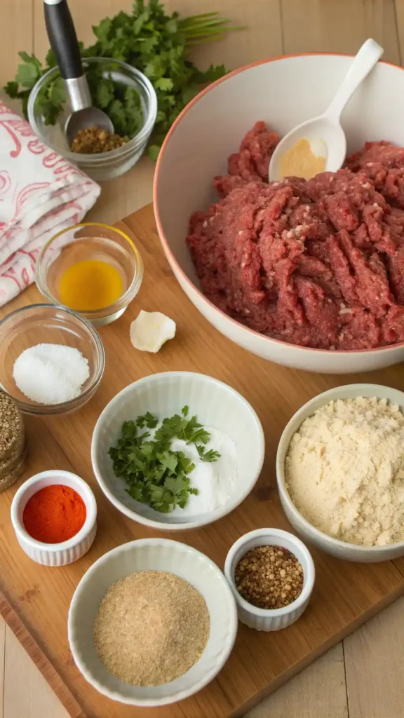 Ingredients for Easy Meatloaf Recipe