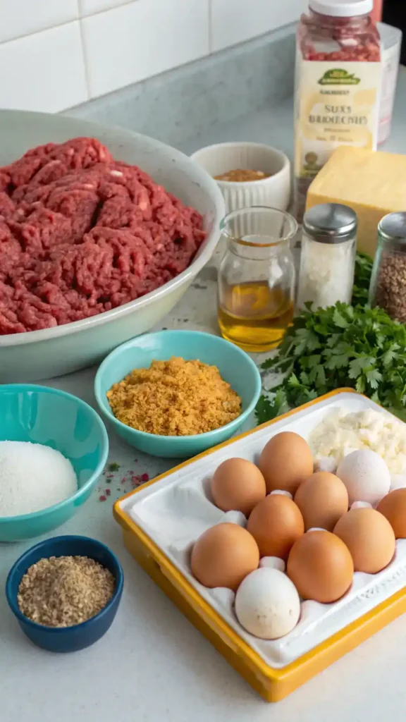 Ingredients for Easy Meatloaf Recipe