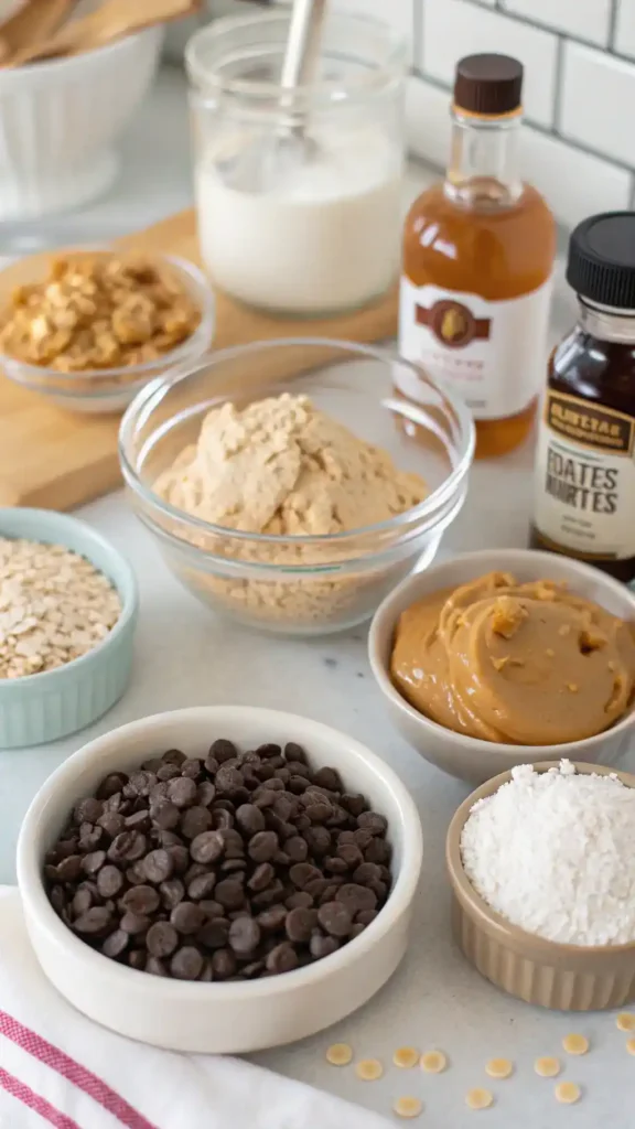Ingredients for peanut butter balls