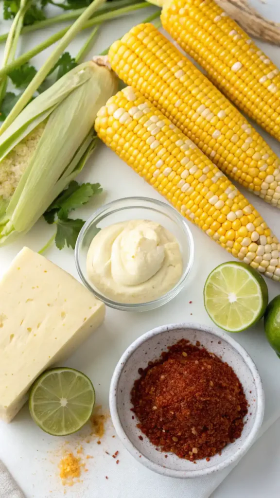 Ingredients for street corn recipe.