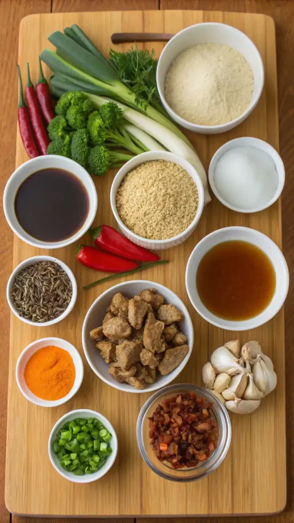 Ingredients for seitan recipe