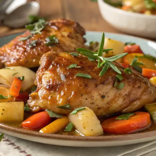 Slow Cooker Honey Garlic Chicken with Veggies
