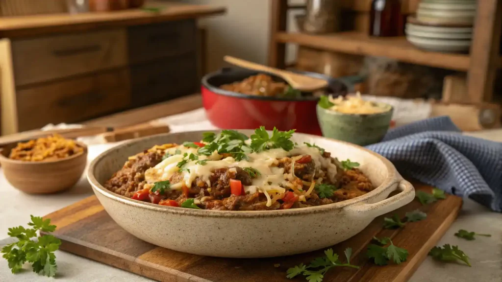 Ground Beef and Rice Skillet