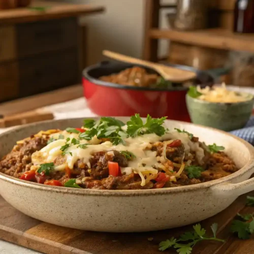 Ground Beef and Rice Skillet