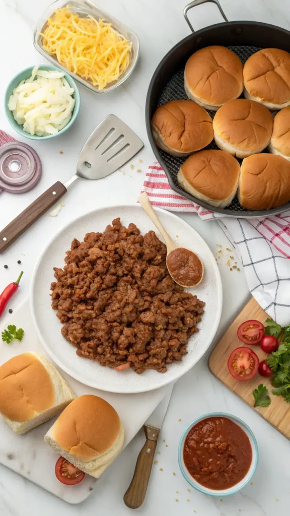 Pro tips for making the perfect sloppy joe with ingredients and tools.