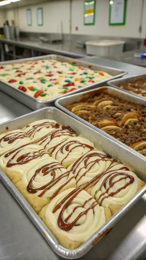 Layering and glazing Mardi Gras dessert bars